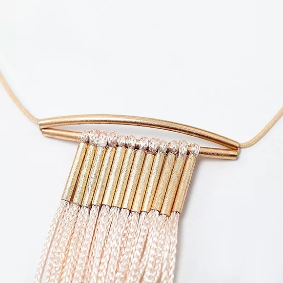 Beautiful boho new necklace. Cream and gold - Picture 4 of 5